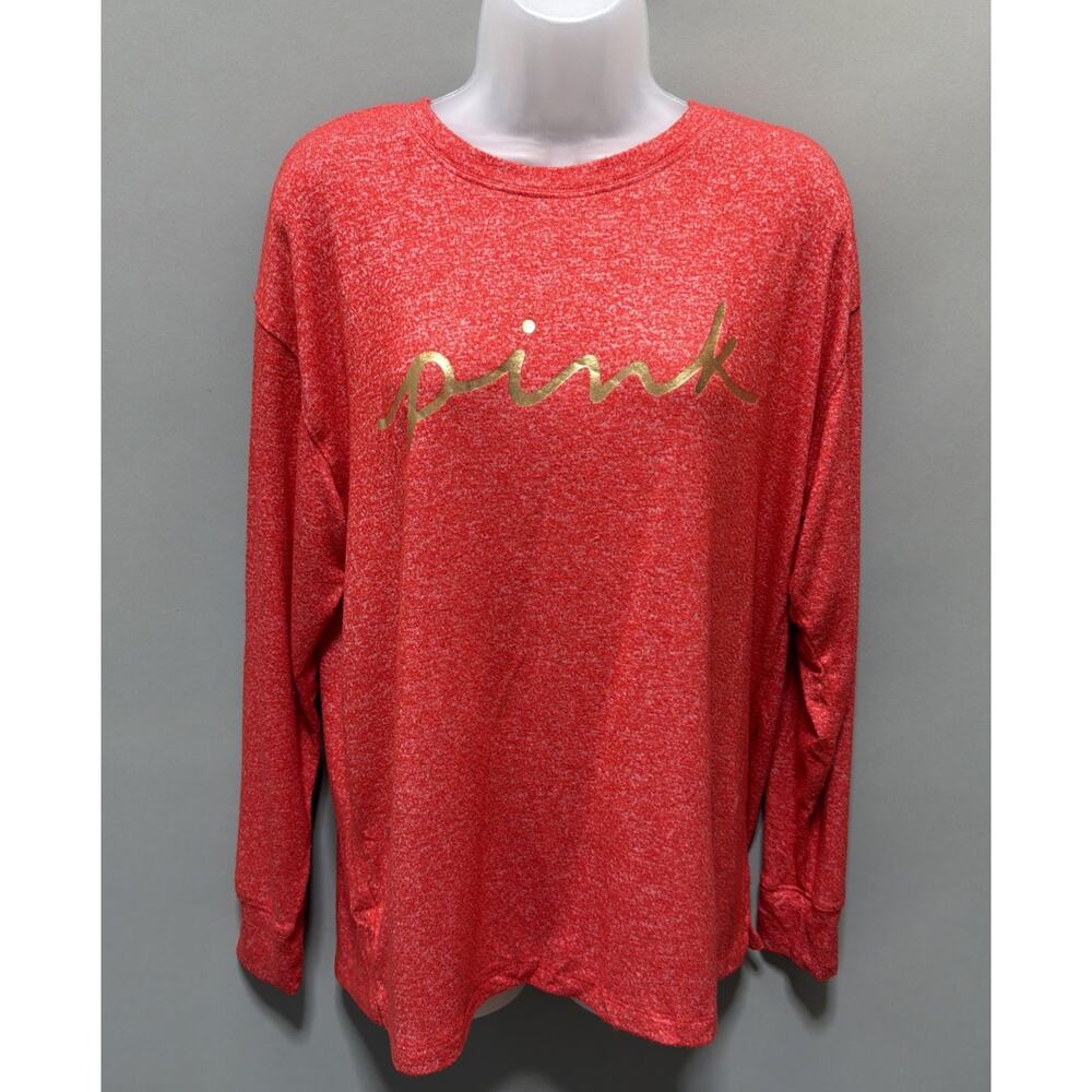 Victoria Secret Pink Cozy Long Sleeve Sleep Shirt Size M Victoria Secret